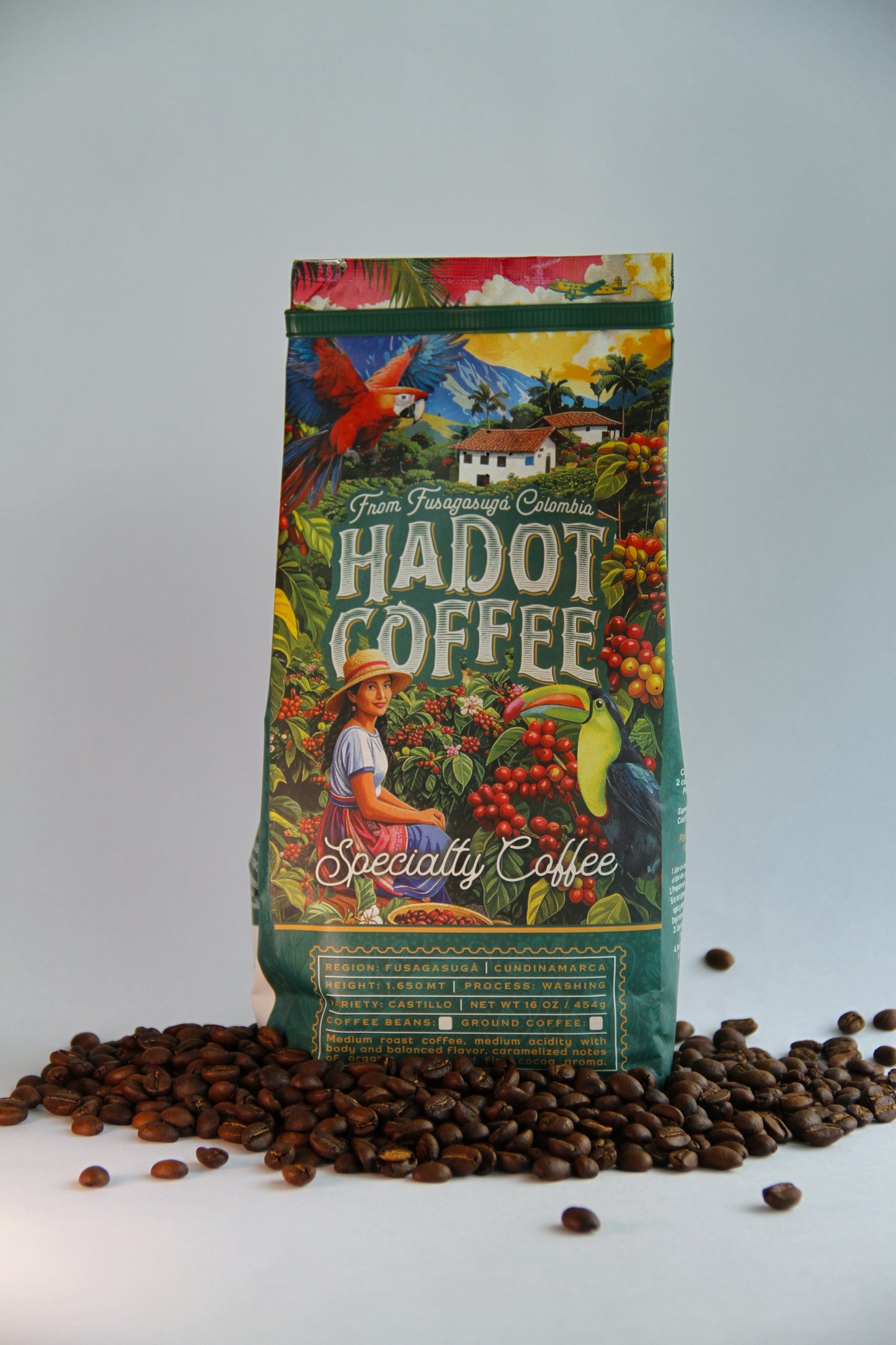 Hadot Specialty Whole Coffee Beans - 1 lb Bag