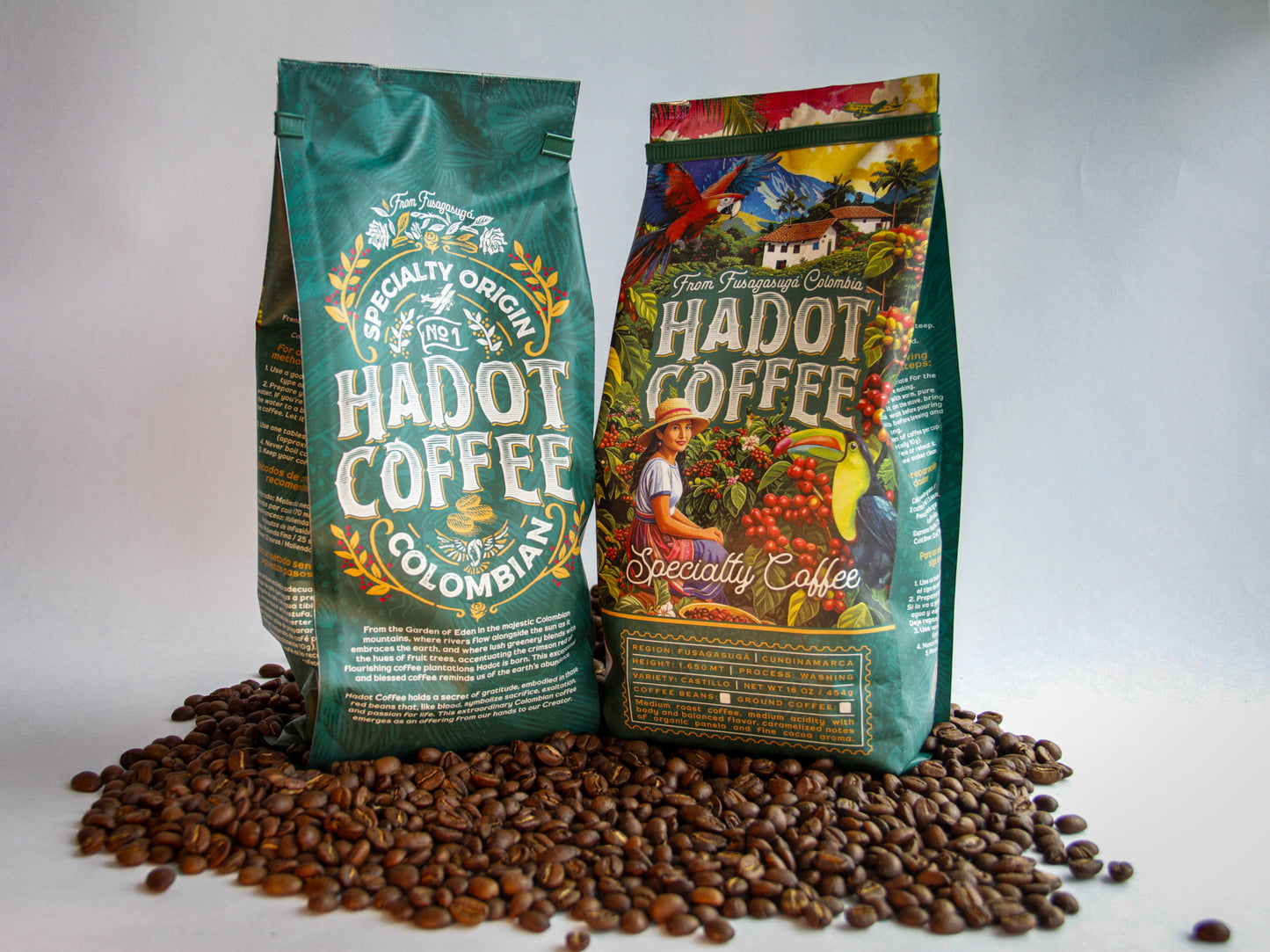 Hadot Specialty Whole Coffee Beans - 1 lb Bag