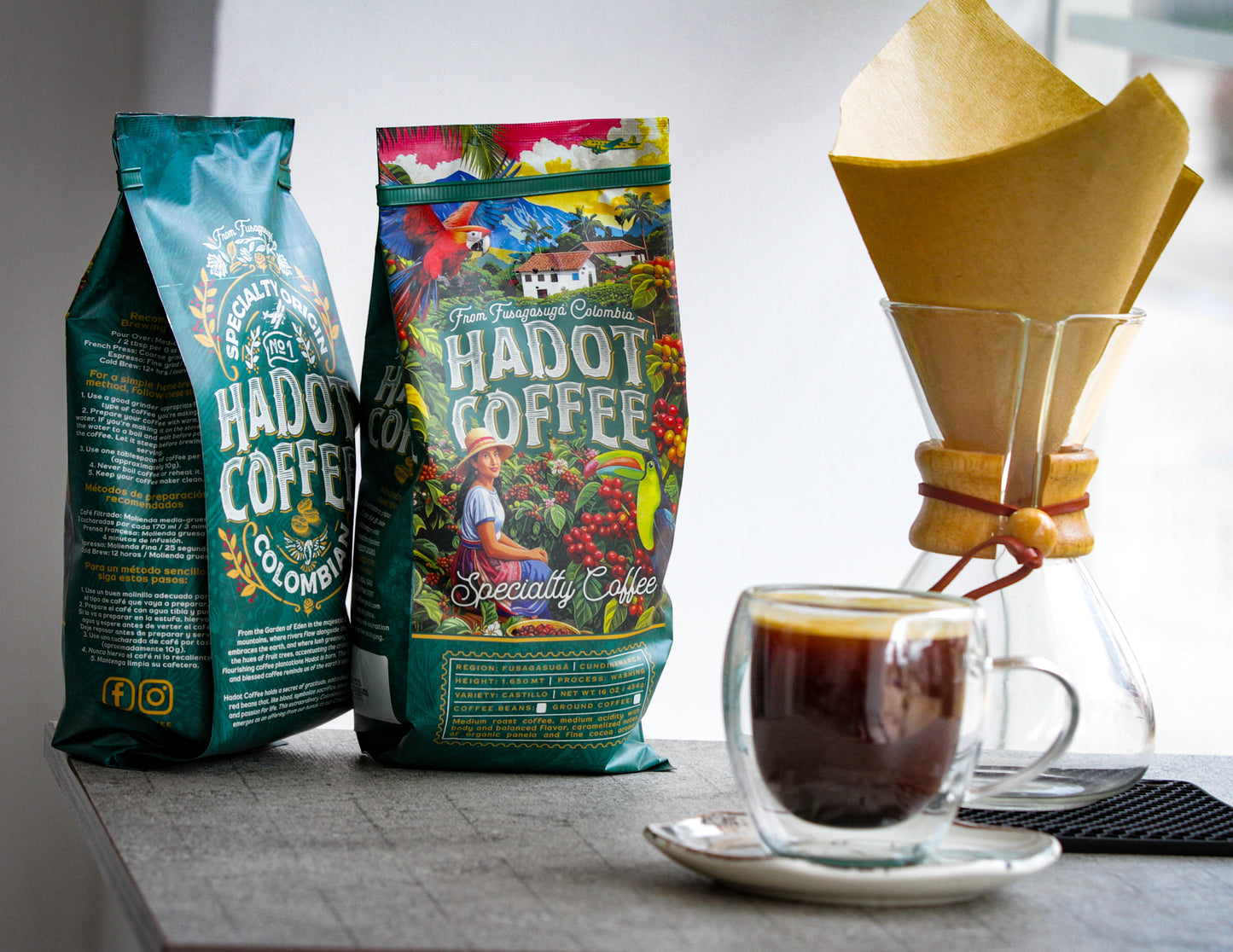 Hadot Specialty Whole Coffee Beans - 1 lb Bag