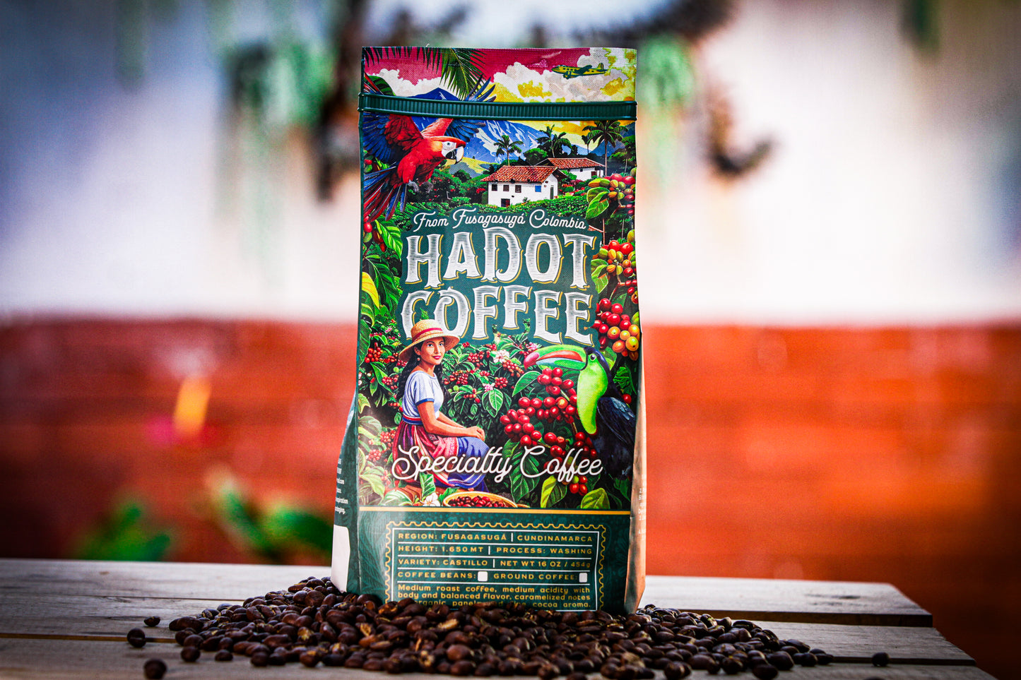 Hadot Specialty Whole Coffee Beans - 1 lb Bag