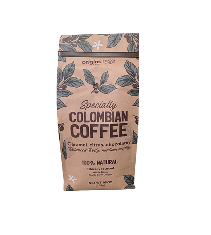 ORIGINS HOUSE Specialty-Grade Colombian Coffee: Whole Coffee Beans - 85 Cupping Score