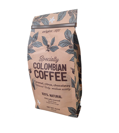 ORIGINS HOUSE Specialty-Grade Colombian Coffee: Whole Coffee Beans - 85 Cupping Score