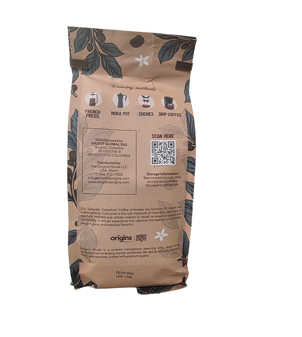 ORIGINS HOUSE Specialty-Grade Colombian Coffee: Whole Coffee Beans - 85 Cupping Score